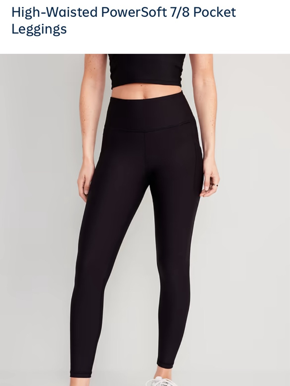 Old Navy Black High-Waisted Pocket Leggings